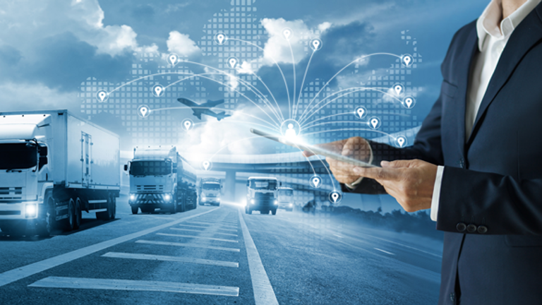 Header image demostrating logistics